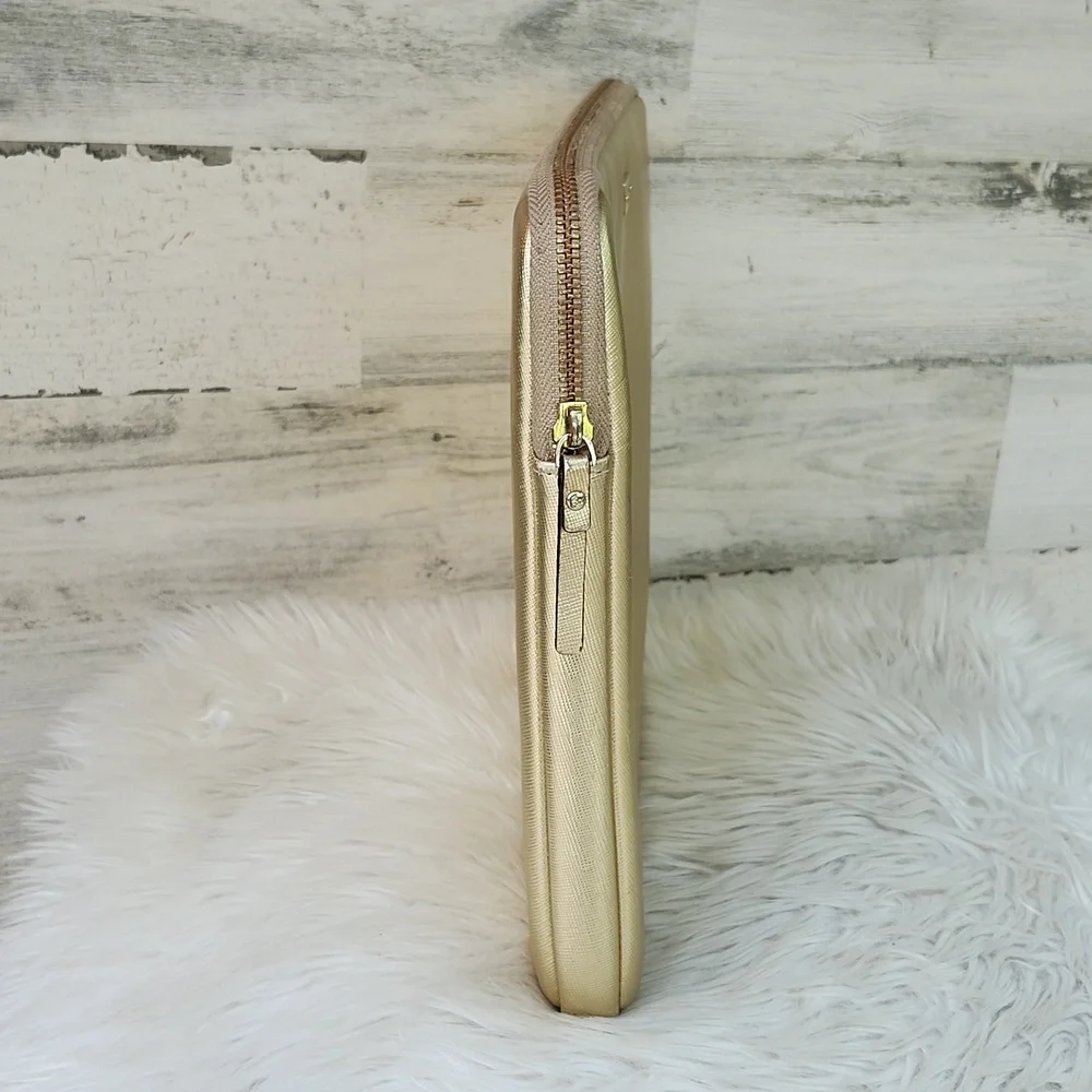 KATE SPADE GOLD METALLIC LAPTOP SLEEVE
